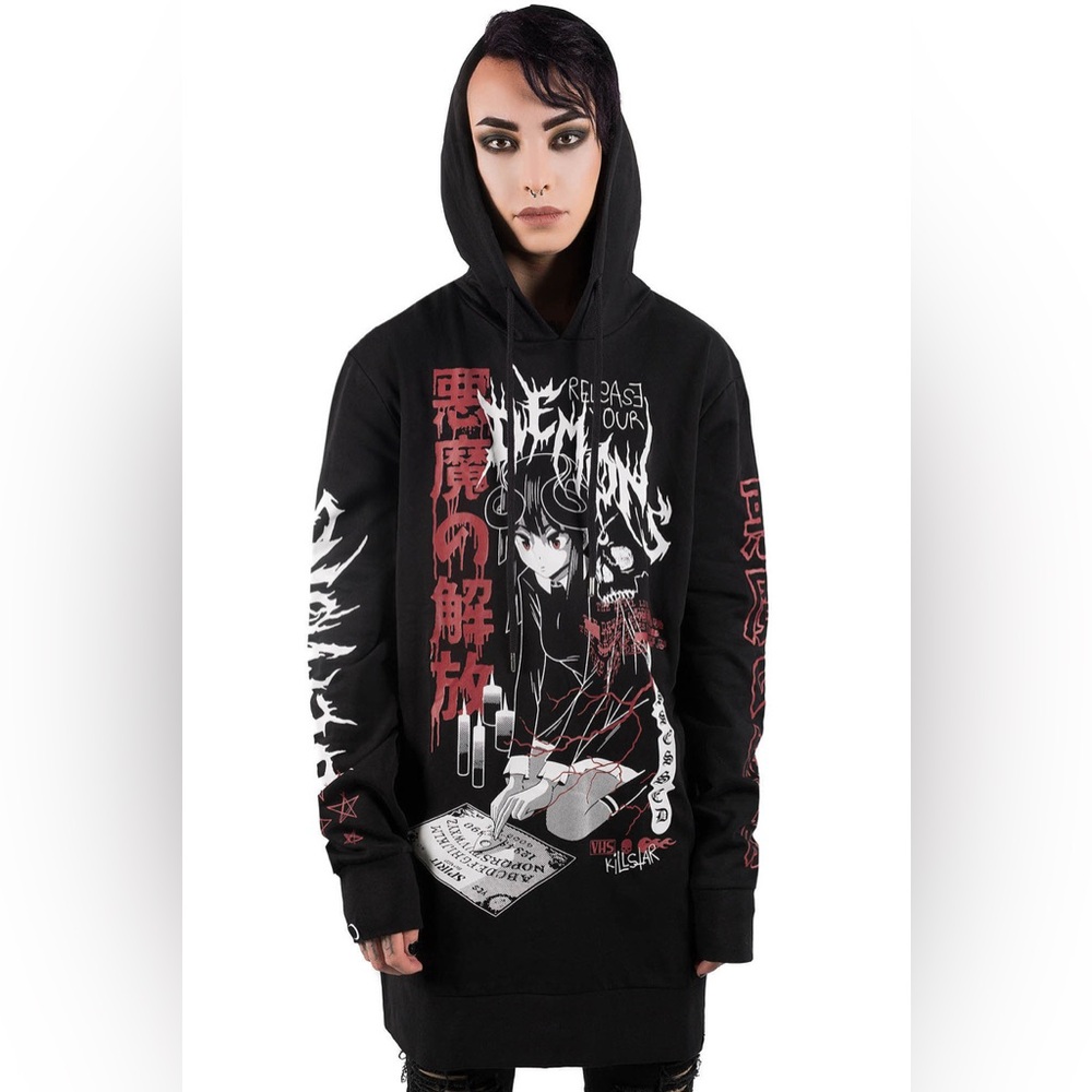 Killstar Black Gothic Sweatshirt with Graphic Design new  with that tag
